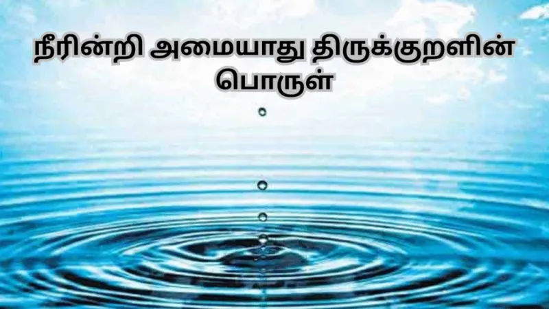 நீரின்றி அமையாது உலகு திருக்குறள் பொருள் | Neerindri Amayathu Ulagu Kural Porul